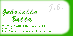 gabriella balla business card